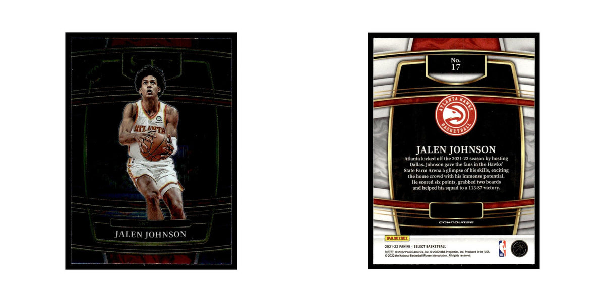 Jalen Johnson 2021 Panini Select #17 Atlanta Hawks Basketball Card NM