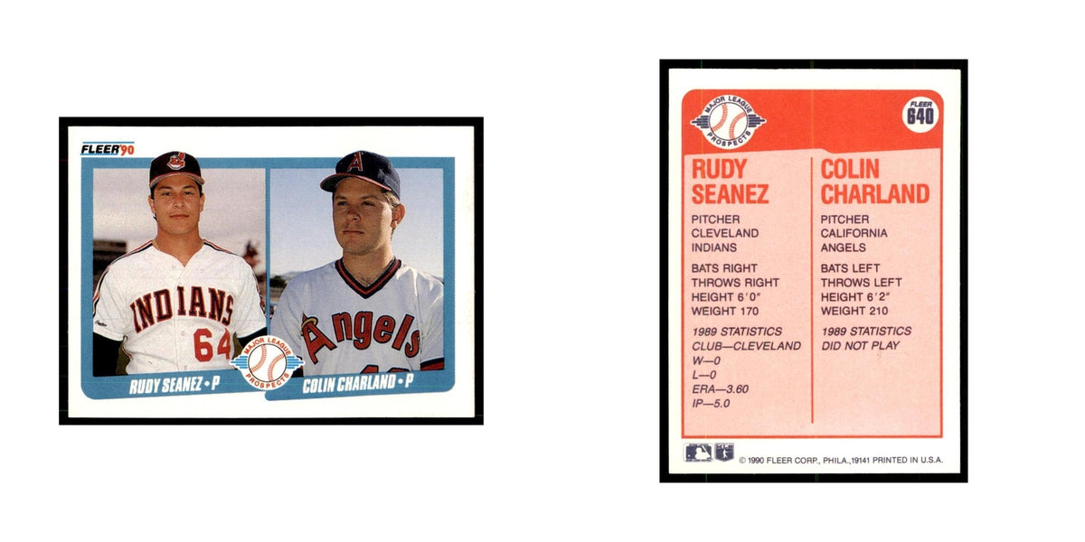 1990 Fleer Rudy Seanez/Colin Charland Baseball Cards #640