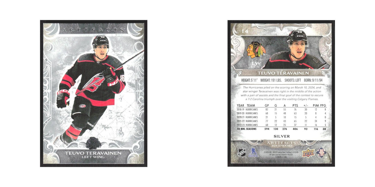 2024 Upper Deck Artifacts Teuvo Teravainen Chicago Blackhawks #14