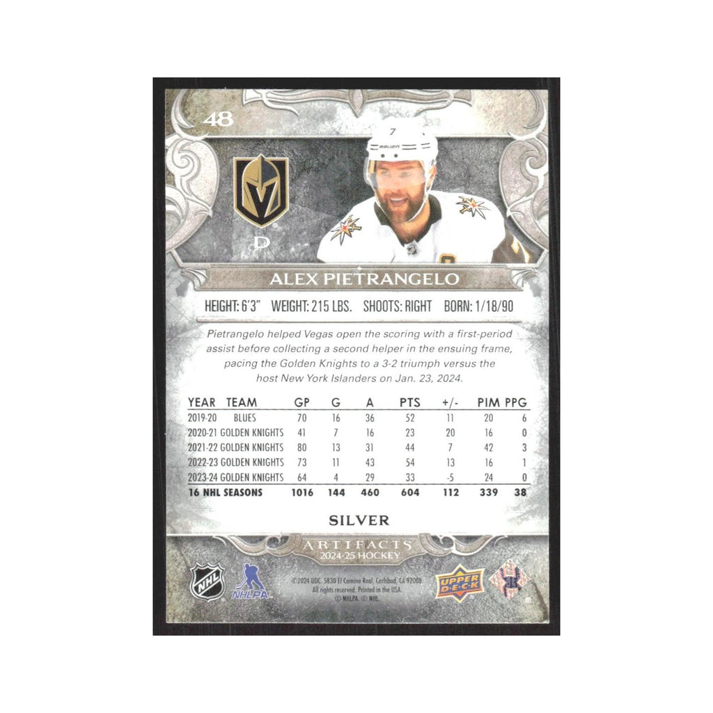 2024 Upper Deck Artifacts Alex Pietrangelo Vegas Golden Knights #48