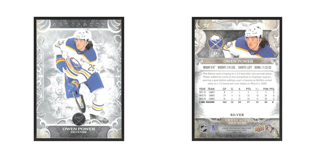 2024 Upper Deck Artifacts Owen Power Buffalo Sabres #37
