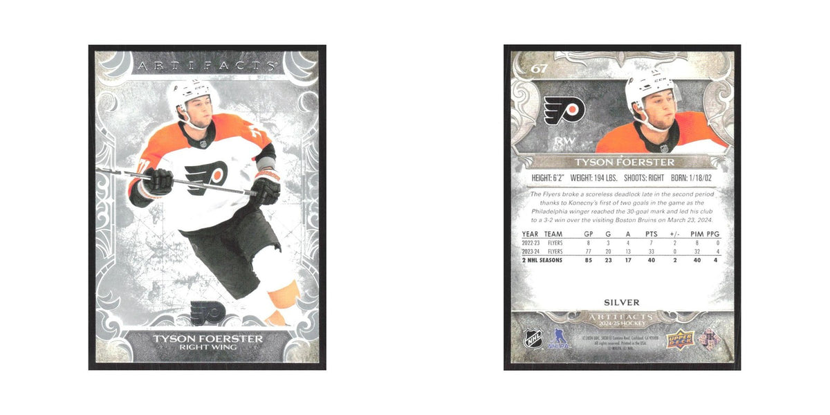 2024 Upper Deck Artifacts Tyson Foerster Philadelphia Flyers #67