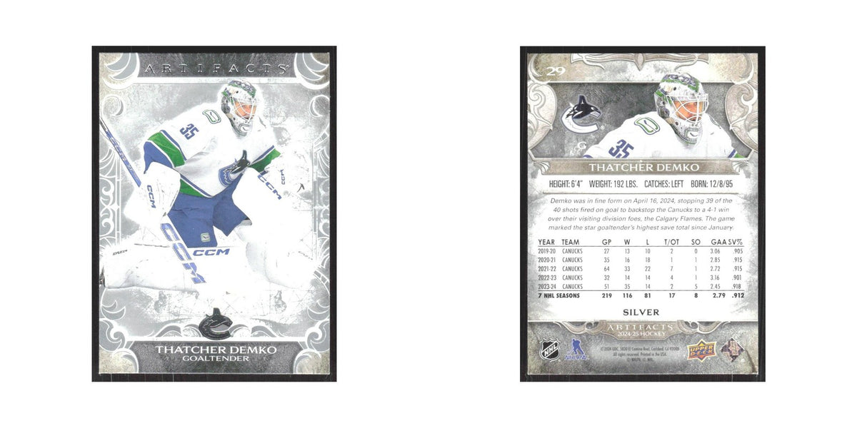 2024 Upper Deck Artifacts Thatcher Demko Vancouver Canucks #29