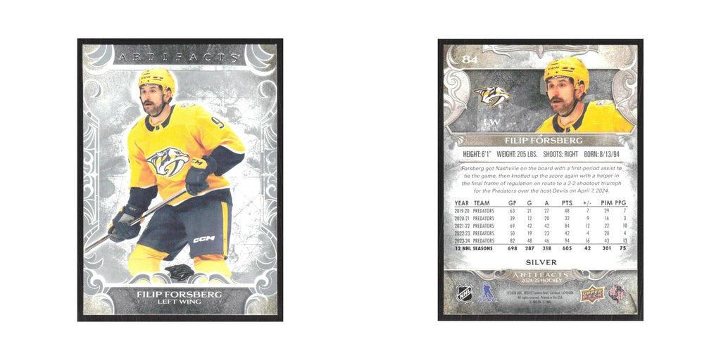 2024 Upper Deck Artifacts Filip Forsberg Nashville Predators #84
