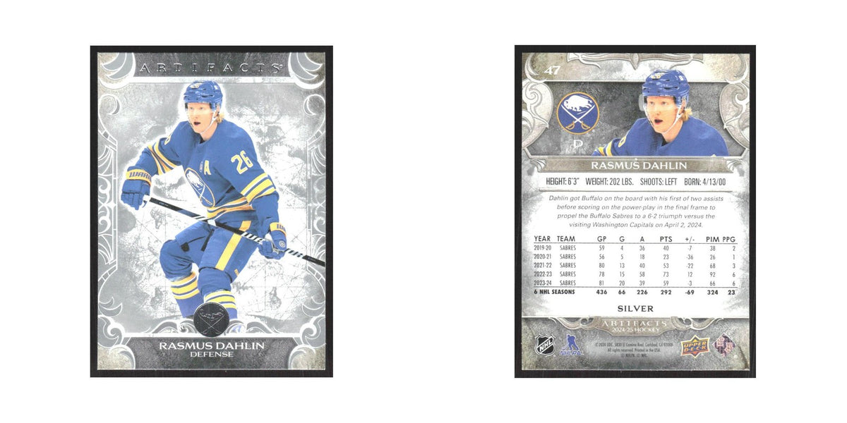 2024 Upper Deck Artifacts Rasmus Dahlin Buffalo Sabres #47