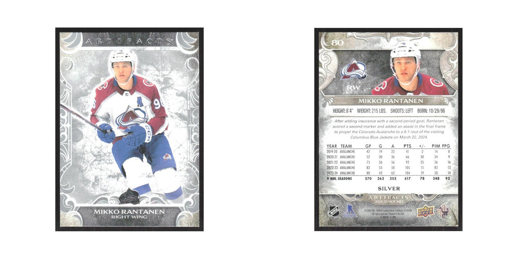 2024 Upper Deck Artifacts Mikko Rantanen Colorado Avalanche #80