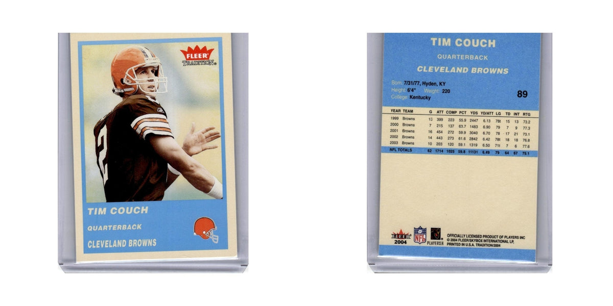 Tim Couch 2004 Fleer Tradition #89 Cleveland Browns Football Card NM