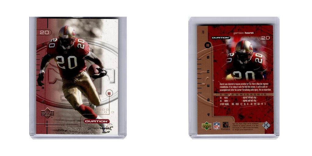 Garrison Hearst 2001 Upper Deck Ovation #78 San Francisco 49ers Football Card NM