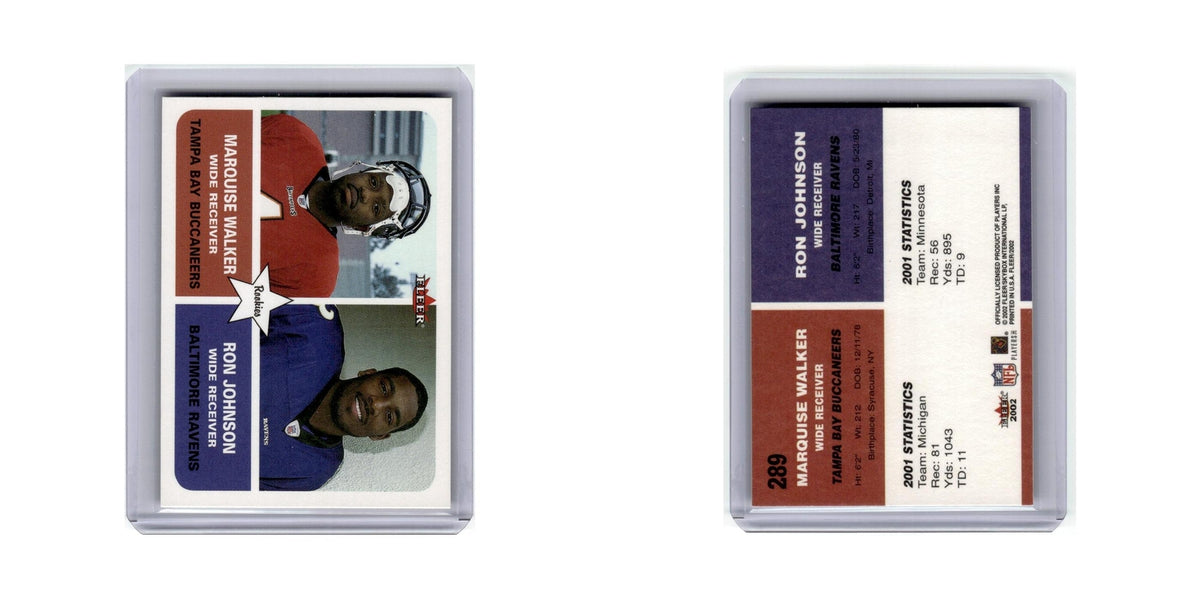 Marquise Walker Ron Johnson 2002 Fleer Tradition #289 Football Card NM