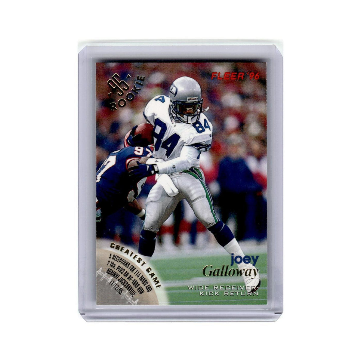 Joey Galloway 1996 Fleer #130 Seattle Seahawks Football Card NM
