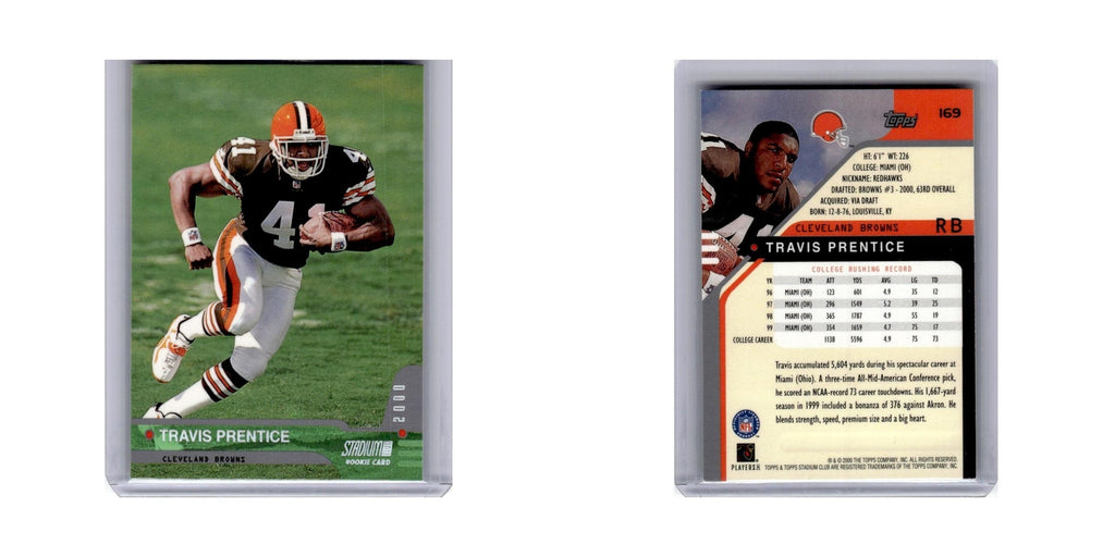 Travis Prentice 2000 Stadium Club #169 Cleveland Browns Football Card NM