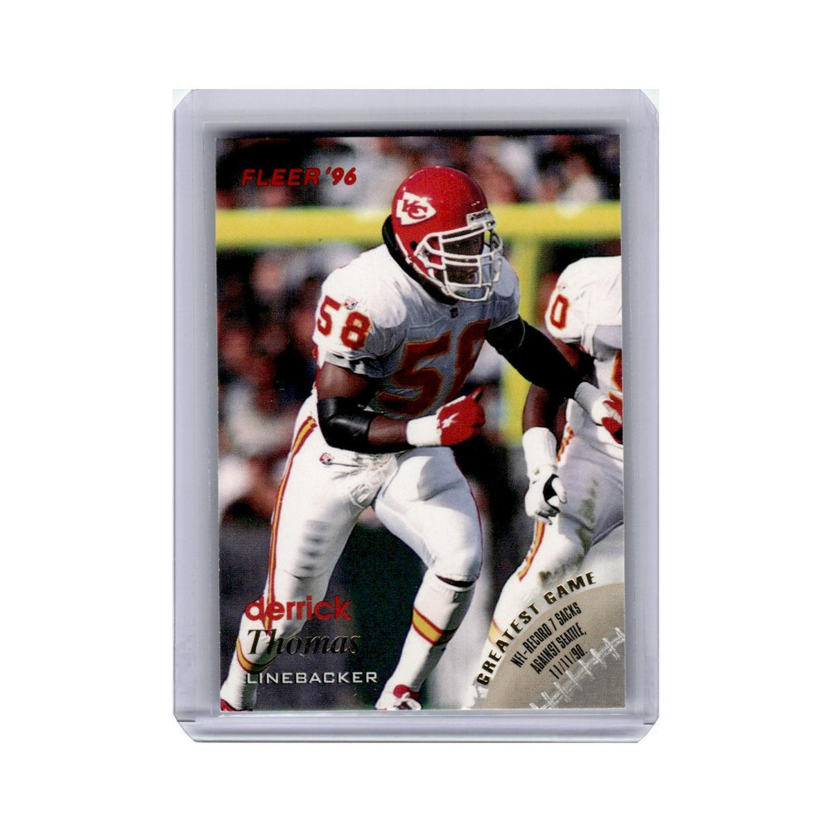 Derrick Thomas 1996 Fleer #69 Kansas City Chiefs Football Card NM