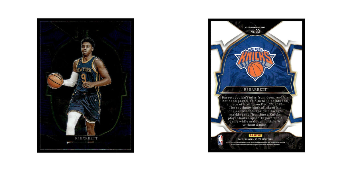RJ Barrett 2022 Panini Select #33 New York Knicks Basketball Card NM