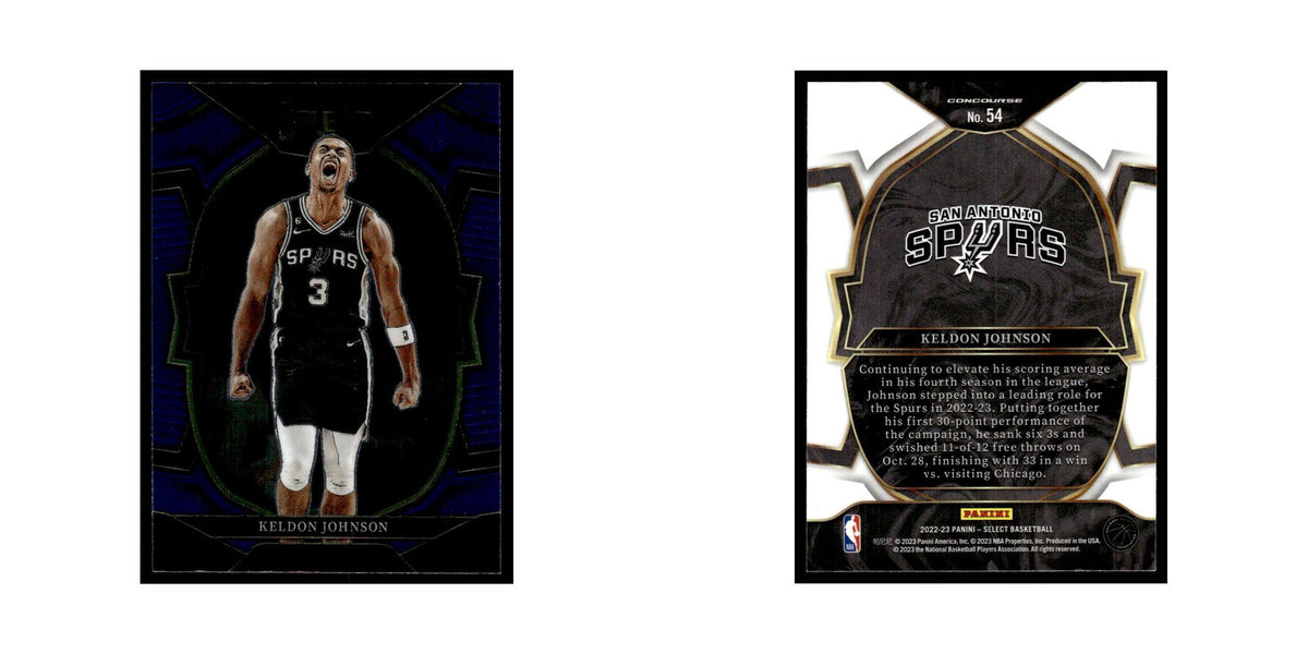 Keldon Johnson 2022 Panini Select #54 San Antonio Spurs Basketball Card NM