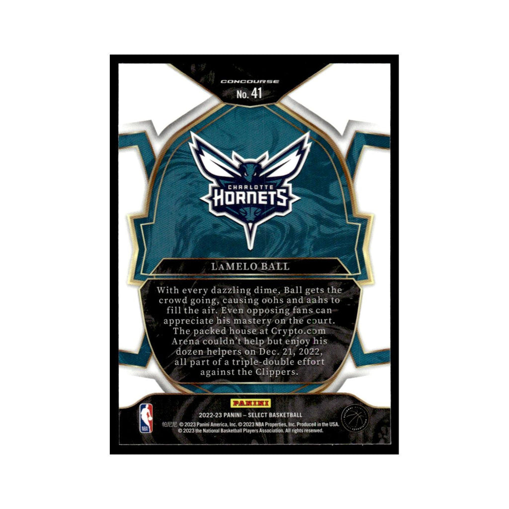 LaMelo Ball 2022 Panini Select #41 Charlotte Hornets Basketball Card NM