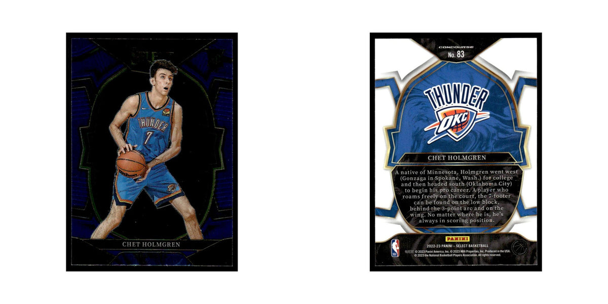 Chet Holmgren 2022 Panini Select #83 Oklahoma City Thunder Basketball Card NM