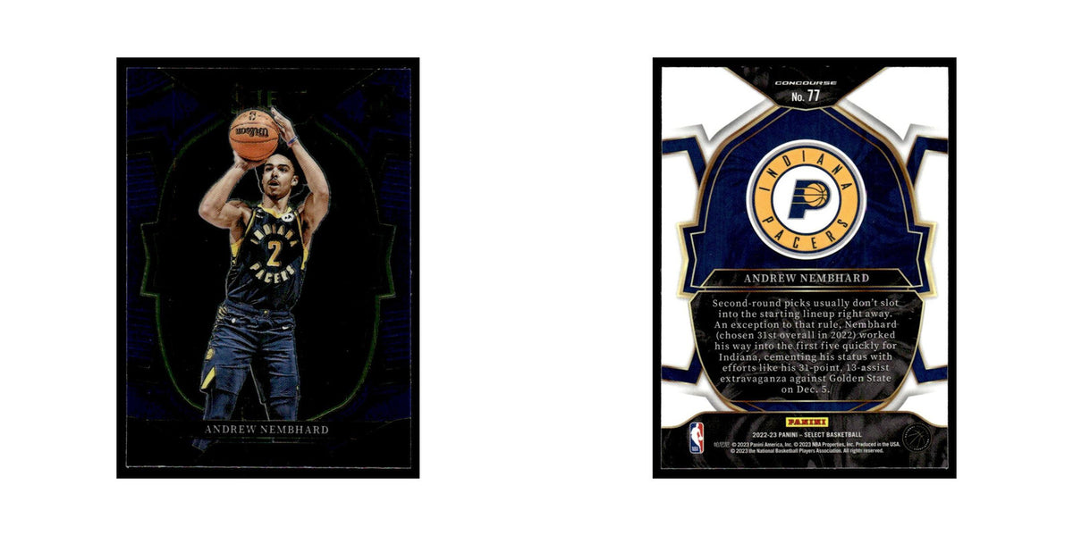 Andrew Nembhard Rookie 2022 Panini Select #77 Indiana Pacers Basketball Card NM