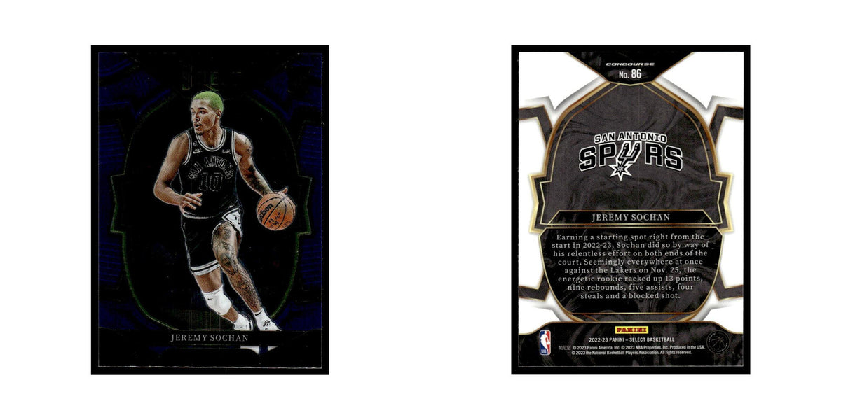 Jeremy Sochan 2022 Panini Select #86 San Antonio Spurs Basketball Card NM