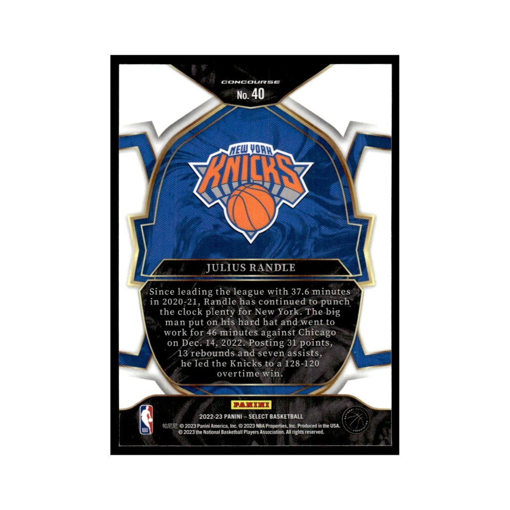 Julius Randle 2022 Panini Select #40 New York Knicks Basketball Card NM