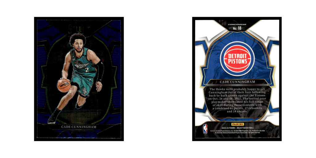 Cade Cunningham 2022 Panini Select #18 Detroit Pistons Basketball Card NM