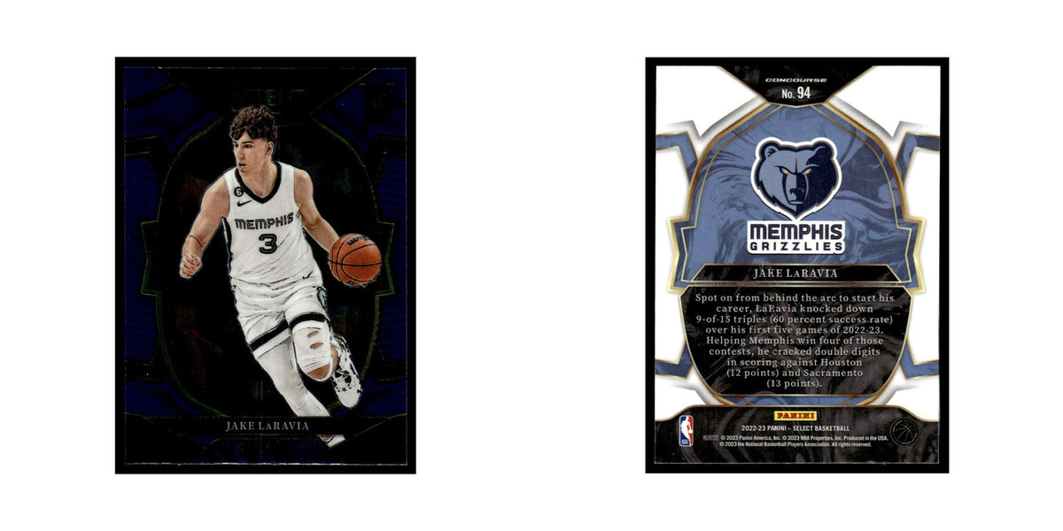 Jake LaRavia 2022 Panini Select #94 Memphis Grizzlies Basketball Card NM
