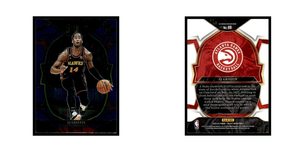 AJ Griffin 2022 Panini Select #88 Atlanta Hawks Basketball Card NM