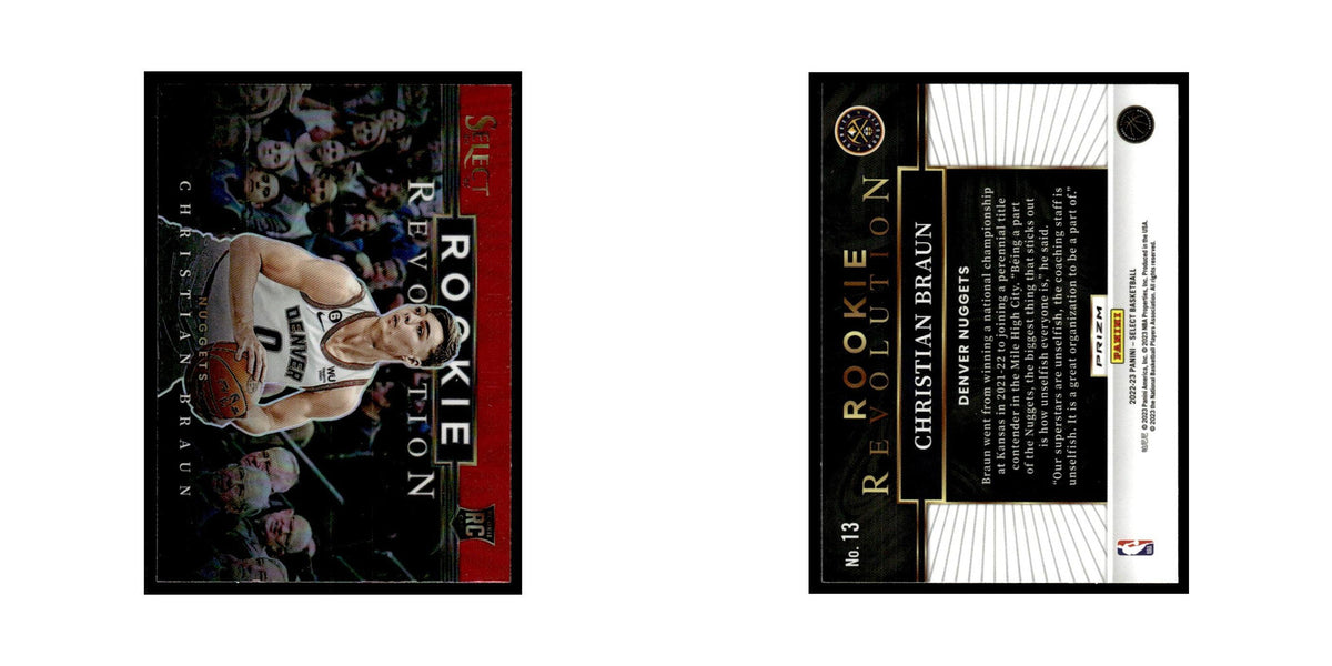 Christian Braun 2022 Panini Select #13 Denver Nuggets Basketball Card NM