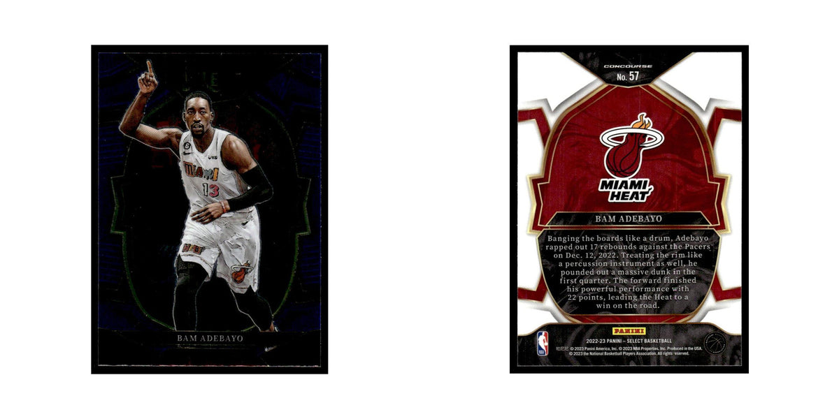 Bam Adebayo 2022 Panini Select #57 Miami Heat Basketball Card NM