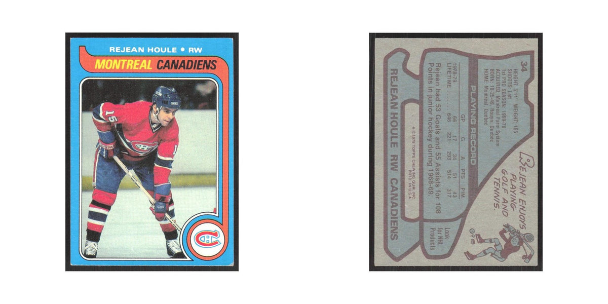 1979 Topps Rejean Houle Montreal Canadiens #34