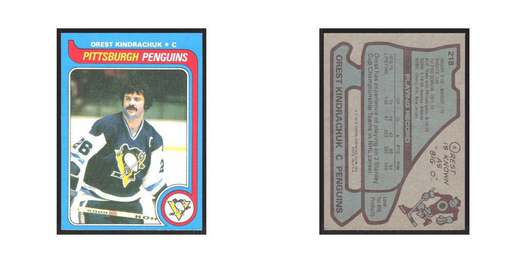 1979 Topps Orest Kindrachuk Pittsburgh Penguins #218