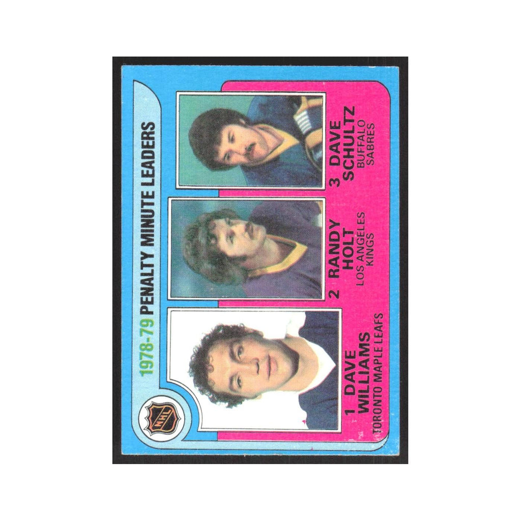 1979 Dave Williams/Randy Holt/Dave Schultz Toronto Maple Leafs/Los Angeles Kings