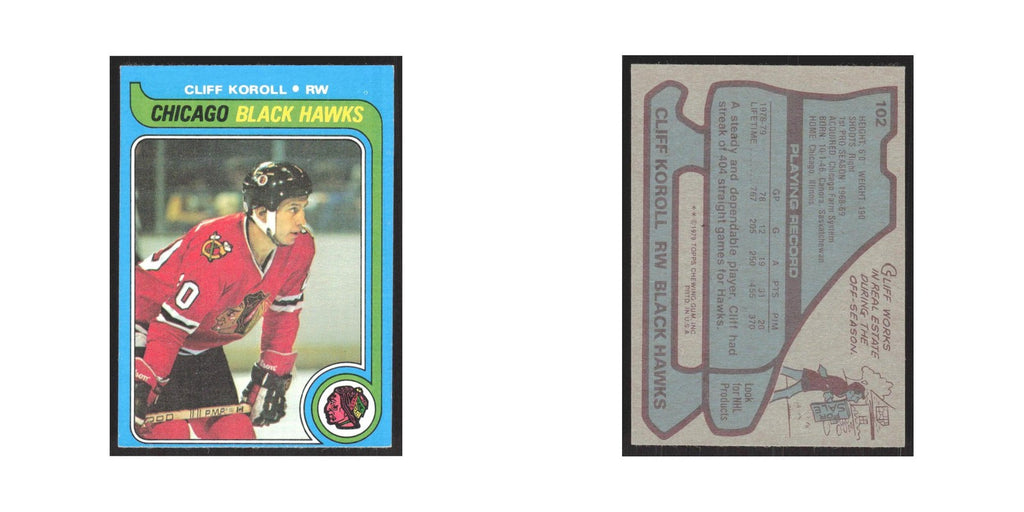 1979 Topps Cliff Koroll Chicago Blackhawks #102