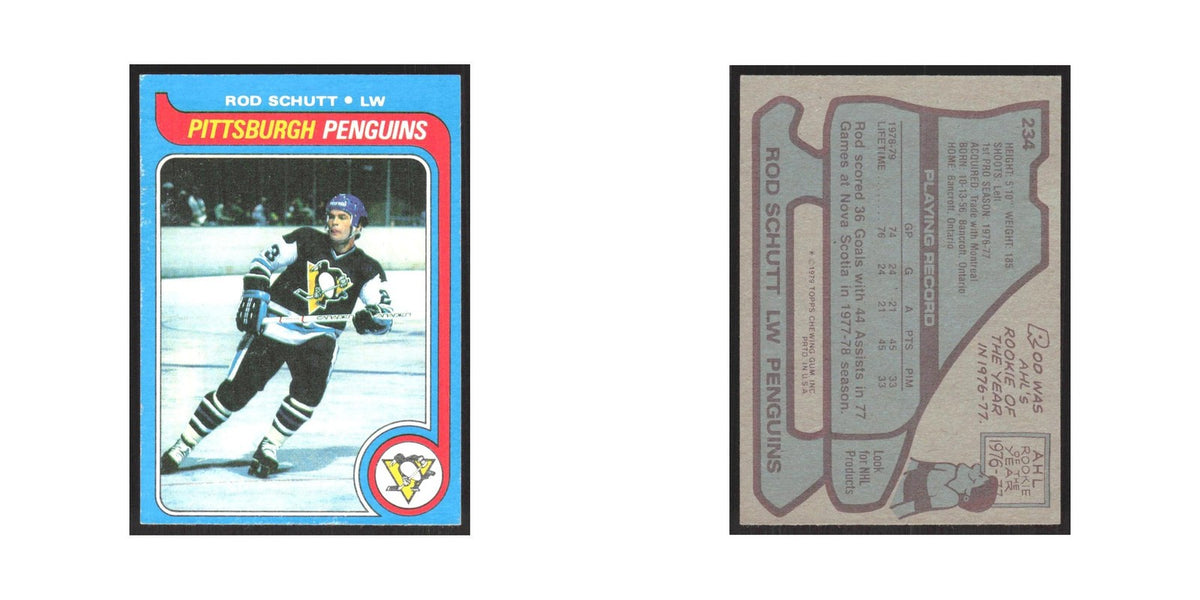 1979 Topps Rod Schutt RC Pittsburgh Penguins #234
