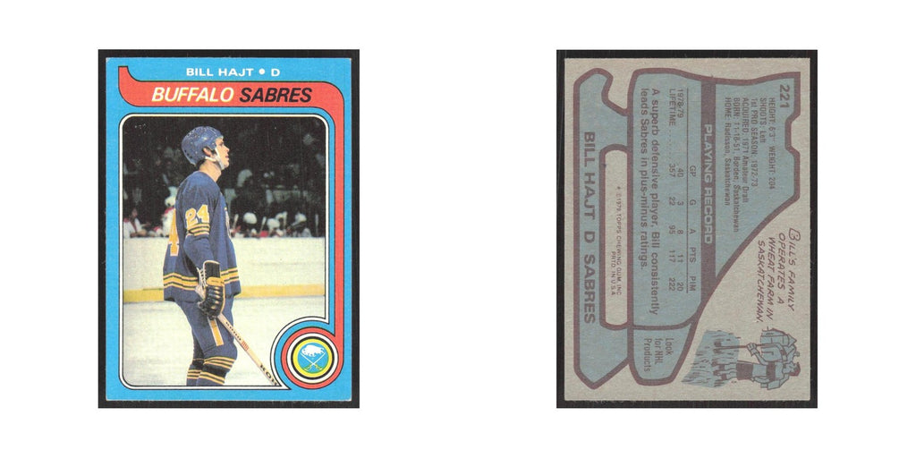 1979 Topps Bill Hajt Buffalo Sabres #221