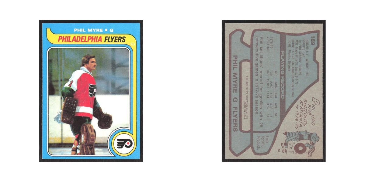 1979 Topps Phil Myre Philadelphia Flyers #189
