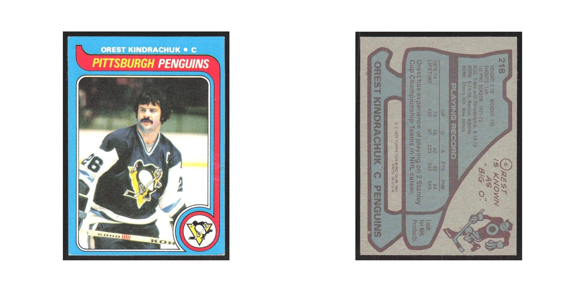 1979 Topps Orest Kindrachuk Pittsburgh Penguins #218