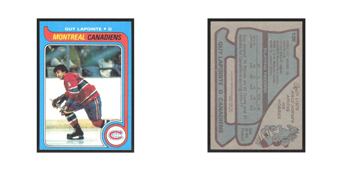 1979 Topps Guy Lapointe Montreal Canadiens #135