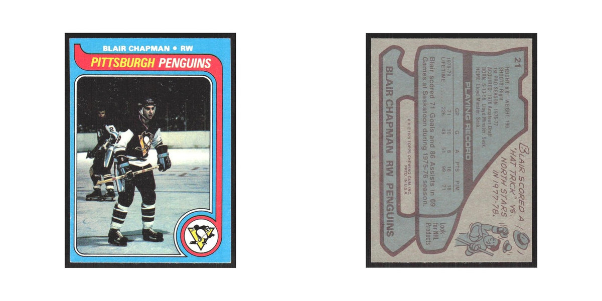 1979 Topps Blair Chapman Pittsburgh Penguins #21