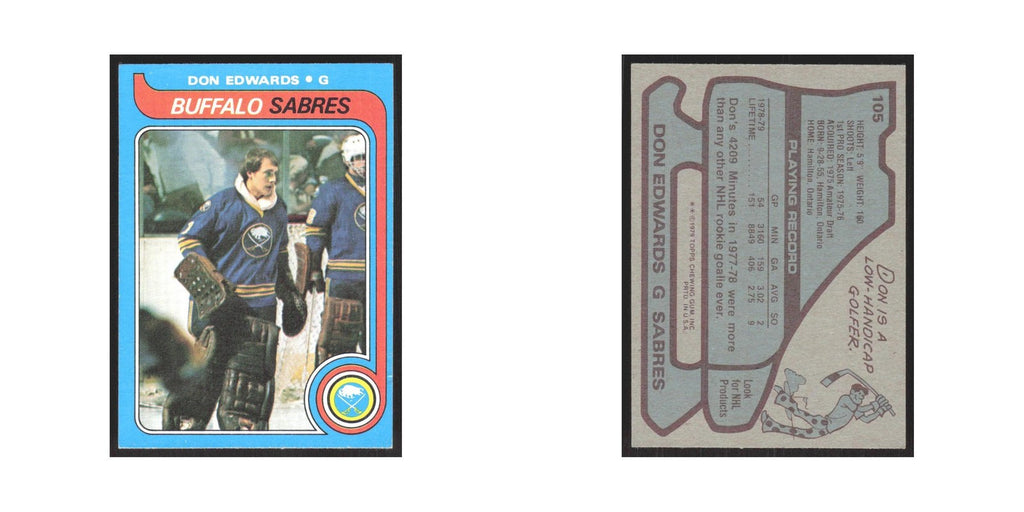 1979 Topps Don Edwards Buffalo Sabres #105