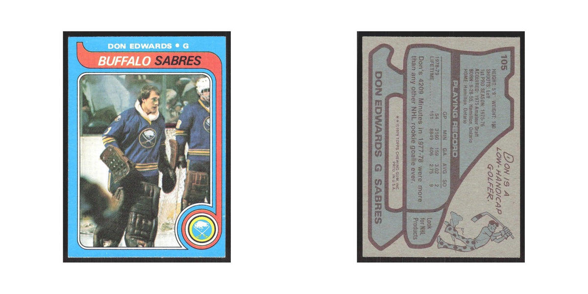1979 Topps Don Edwards Buffalo Sabres #105