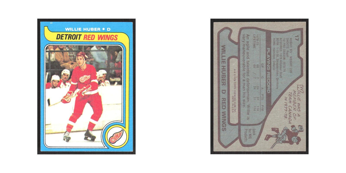 1979 Topps Willie Huber RC Detroit Red Wings #17