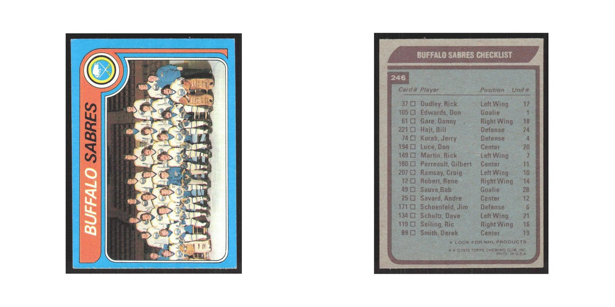 1979 Topps Buffalo Sabres Team Buffalo Sabres #246