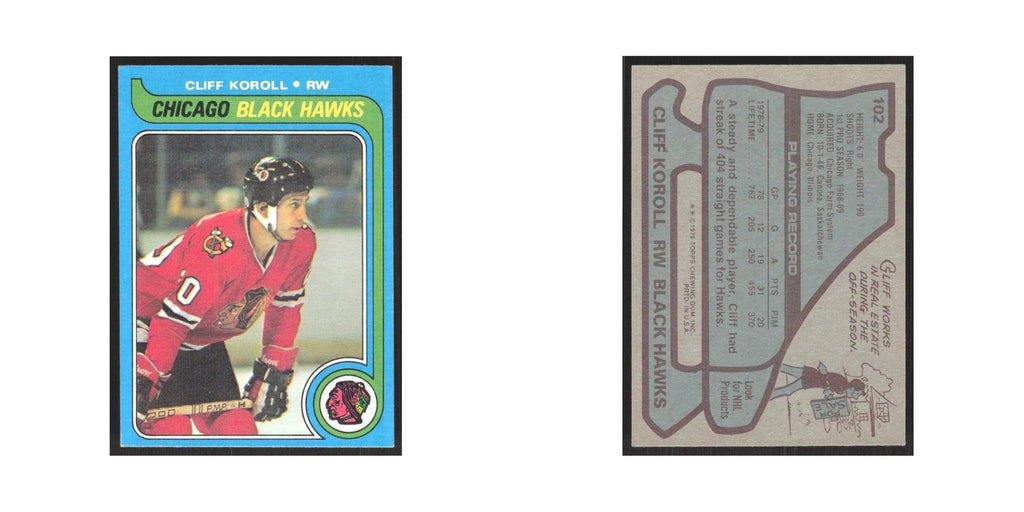1979 Topps Cliff Koroll Chicago Blackhawks #102