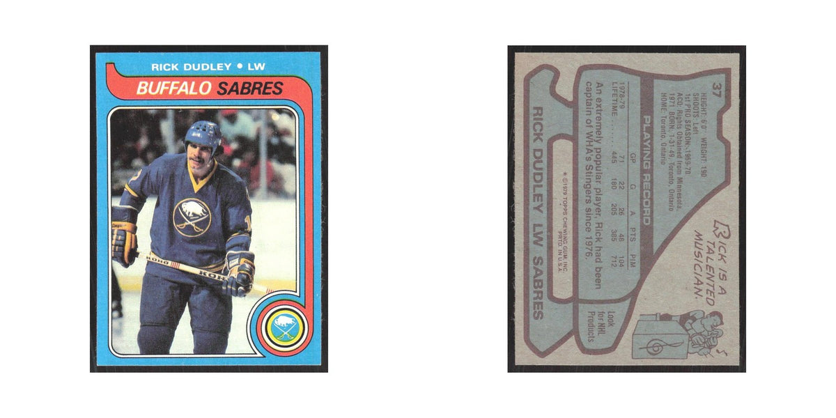 1979 Topps Rick Dudley Buffalo Sabres #37
