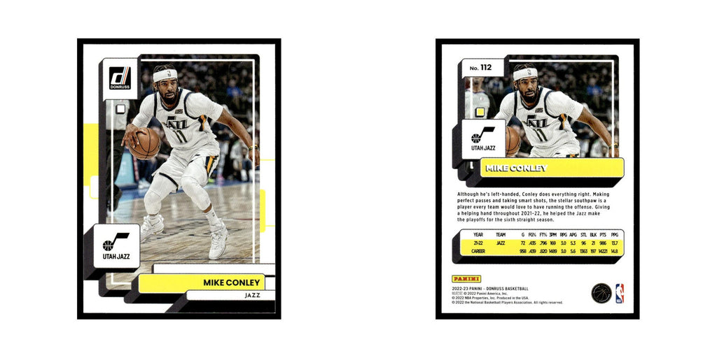 Mike Conley 2022 Donruss #112 Utah Jazz Basketball Card NM