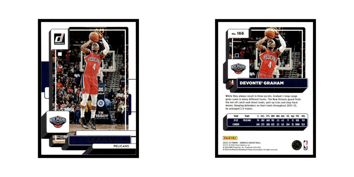 Devonte' Graham 2022 Donruss #166 New Orleans Pelicans Basketball Card NM
