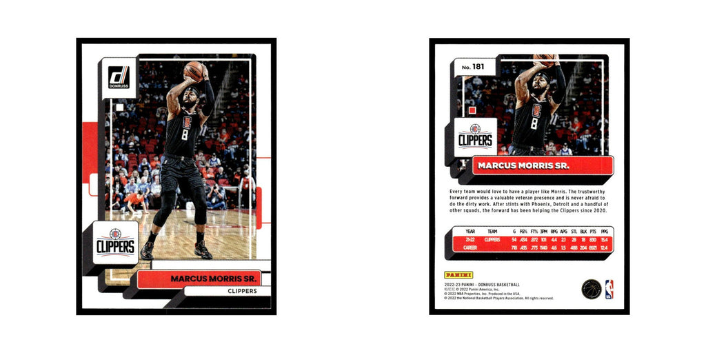 Marcus Morris Sr. 2022 Donruss #181 Los Angeles Clippers Basketball Card NM