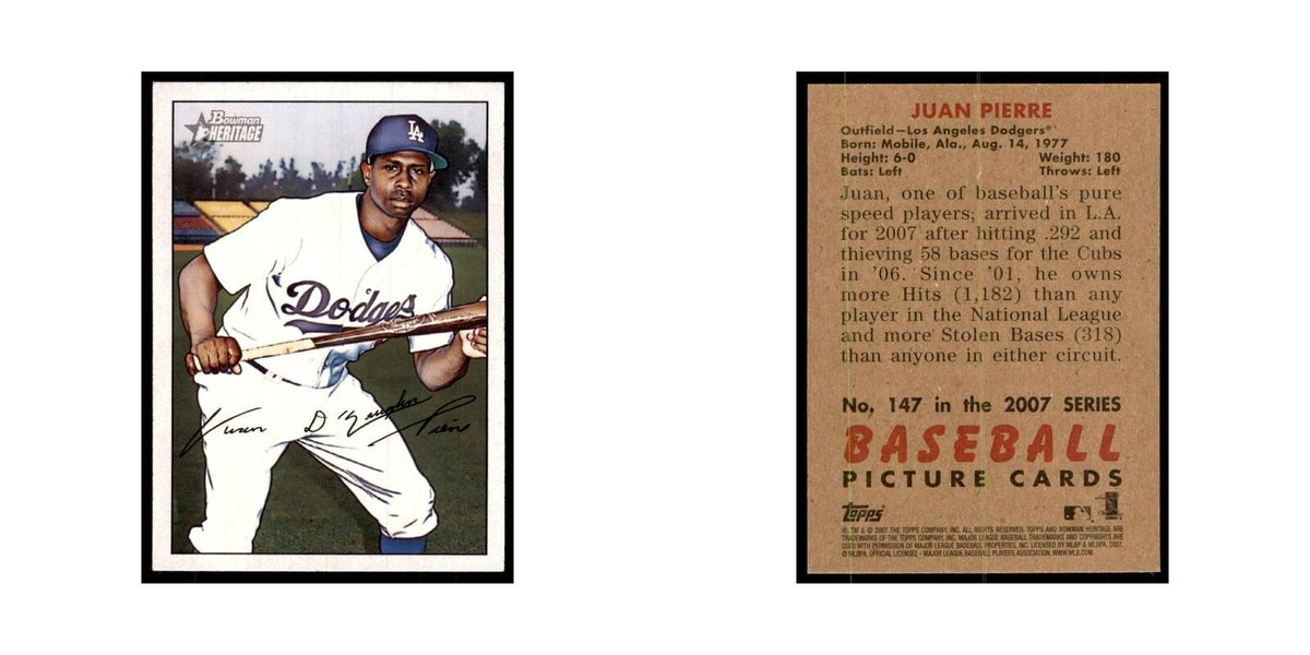 2007 Bowman Heritage Juan Pierre Baseball Cards #147