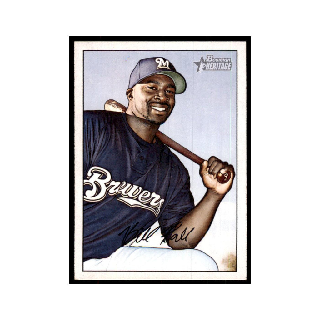 2007 Bowman Heritage Bill Hall Baseball Cards #92
