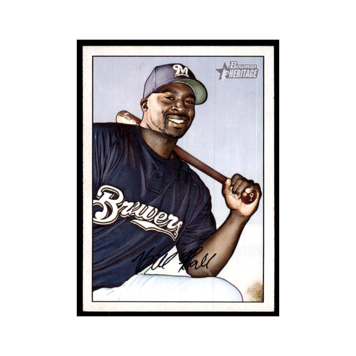 2007 Bowman Heritage Bill Hall Baseball Cards #92